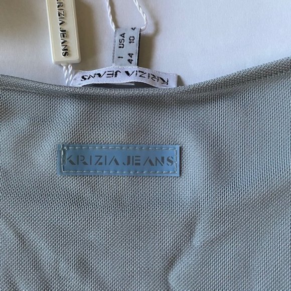 Krizia Jeans silvery-gray sleeveless top - Picture 5 of 5